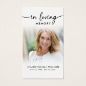 In Loving Memory Photo Prayer Cards (正面)