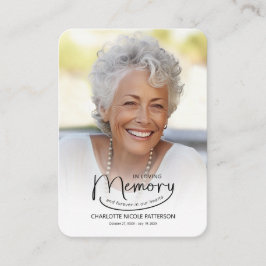 In Loving Memory Photo Psalm Prayer Card  名刺
