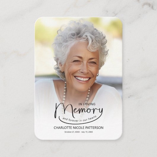 In Loving Memory Photo Psalm Prayer Card  名刺 (正面)