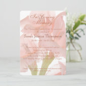 In Loving Memory - Pink Flower Memorial Service 招待状 (スタンド正面)