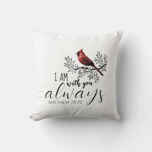 In Loving Memory: Red Cardinal Memorial クッション (正面)