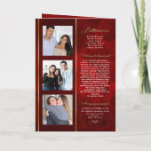 In Loving Memory Red Rose Women's Obituary Program プログラム (裏面)