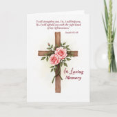 In Loving Memory Religious Sympathy Cross カード (正面)