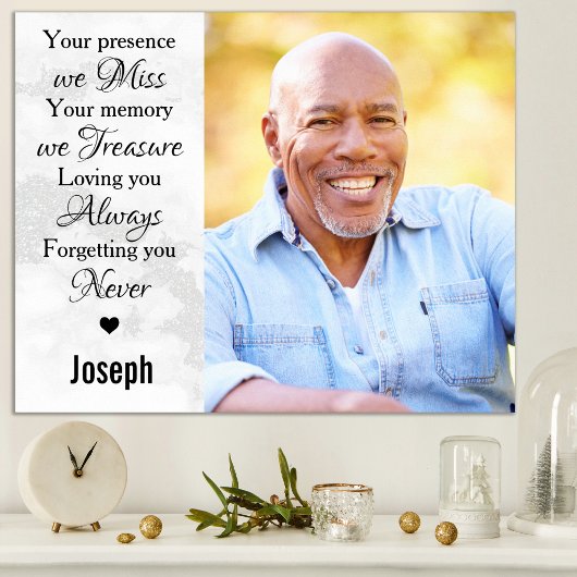 In Loving Memory Remembrance記念写真 ポスター