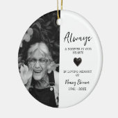 In Loving Memory Remembrance for Loss Photo Name セラミックオーナメント (左)