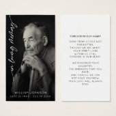 In Loving Memory Remembrance Photo Funeral  (正面&裏面)