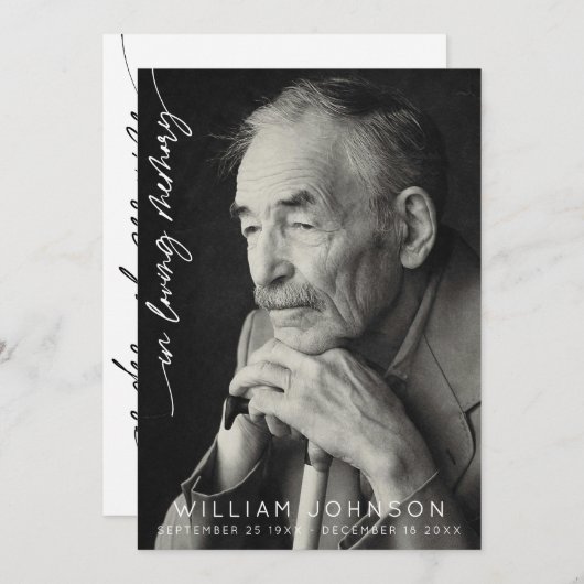 In Loving Memory Remembrance Photo Funeral プログラム (正面/裏面)