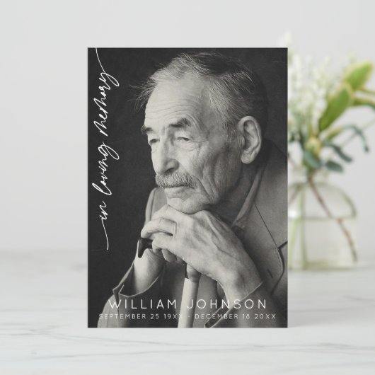 In Loving Memory Remembrance Photo Funeral プログラム (スタンド正面)