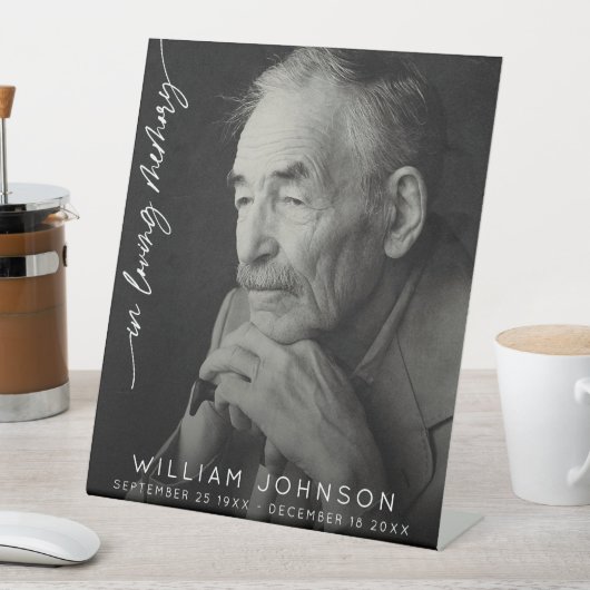 In Loving Memory Remembrance Photo Funeral 台座サイン (インサイチュ)