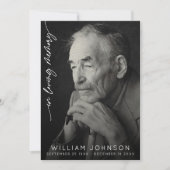 In Loving Memory Remembrance Photo Funeral  招待状 (正面)