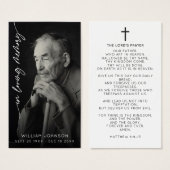 In Loving Memory Remembrance Photo Funeral Prayer (正面&裏面)