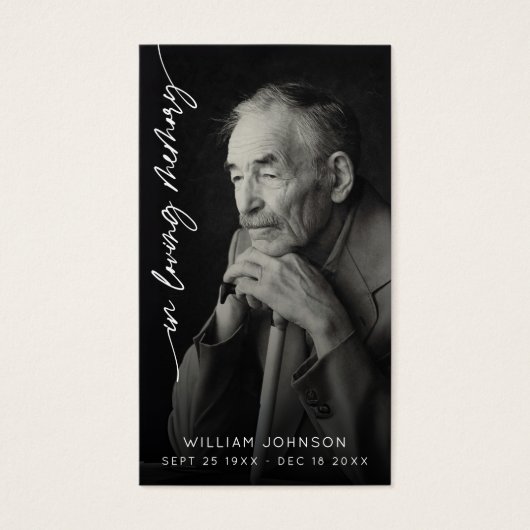 In Loving Memory Remembrance Photo Funeral Prayer (正面)