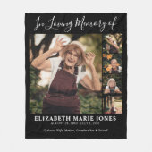 In Loving Memory Remembrance Photo Memorial フリースブランケット (正面)