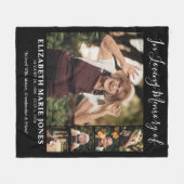 In Loving Memory Remembrance Photo Memorial フリースブランケット (正面(横))