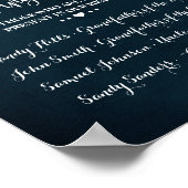 In loving Memory Remembrance Wine Navy Wedding ポスター (角)