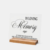 In Loving Memory sign Tabletop Plaque with Easel アクリルサイン (傾斜)
