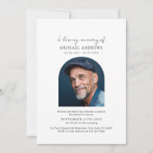 In Loving Memory Simpel Photo Funeral Invitation 招待状 (正面)