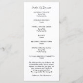 In Loving Memory Simple Photo Funeral Flat Program プログラム (裏面)