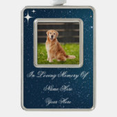 In Loving Memory Starry Night記念撮影 シルバープレートフレームオーナメント (正面)