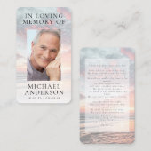 In Loving Memory Sunset Memorial祈りの言葉カード コーリングカード (正面/裏面)