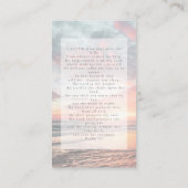 In Loving Memory Sunset Memorial祈りの言葉カード コーリングカード (裏面)