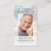 In Loving Memory Sunset Memorial祈りの言葉カード 名刺 (正面)