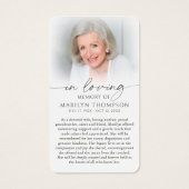 In Loving Memory Sunset Photo Sympathy Cards (裏面)