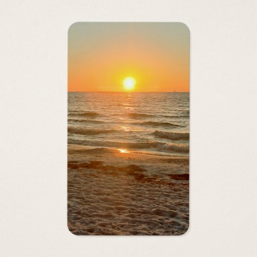 In Loving Memory Sunset Photo Sympathy Cards (正面)