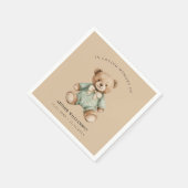 In Loving Memory Teddy Bear Baby Memorial Napkin スタンダードカクテルナプキン (角)