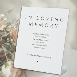 In Loving Memory Wedding Remembrance Pedestal Sign 台座サイン