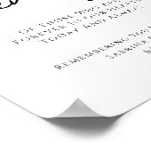 In Loving Memory Wedding Remembrance Sign ポスター (角)