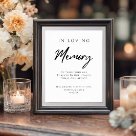 In Loving Memory Wedding Remembrance Sign ポスター