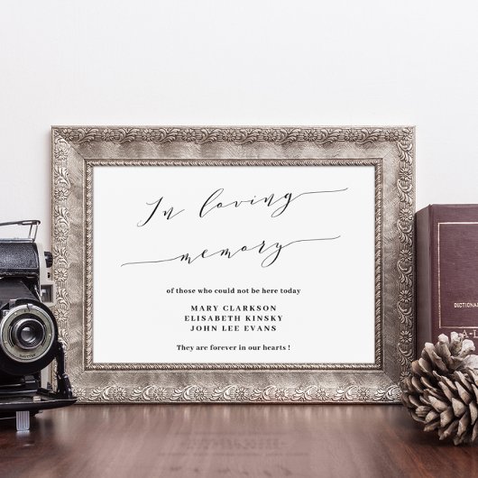 In loving memory wedding sign poster ポスター