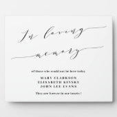 In loving memory wedding sign Tabletop Plaque フォトプラーク (正面)