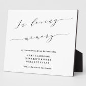 In loving memory wedding sign Tabletop Plaque フォトプラーク (側面)