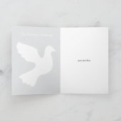 In loving memory White dove commemoration  カード (内部)