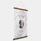 In Loving Memory  with Photo | marble  吊り下げ型タペストリー (傾斜あり)