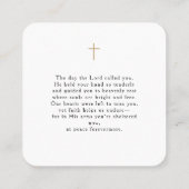 In Loving Memory with Photo | Personal スクエア名刺 (裏面)