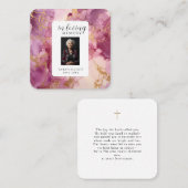 In Loving Memory with Photo | Personal スクエア名刺 (正面/裏面)