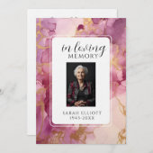 In Loving Memory with Photo | Personal 招待状 (正面/裏面)