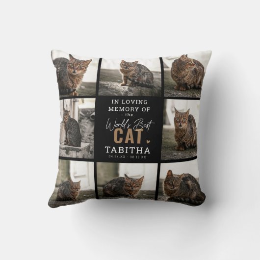 In Loving Memory 'Worlds 最高の Cat' Keepsake写真 クッション (裏面)