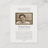 In Loving Remembrance Catholic Funeral Prayer Card プレイスカード (裏面)