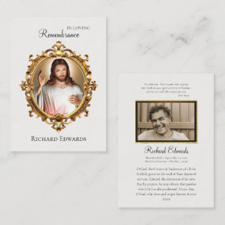 In Loving Remembrance Catholic Funeral Prayer Card プレイスカード