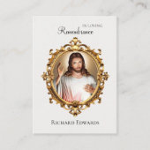 In Loving Remembrance Catholic Funeral Prayer Card プレイスカード (正面)