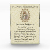 In Loving Remembrance St. Joseph祈りの言葉記念 フォトブロック (正面)