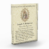 In Loving Remembrance St. Joseph祈りの言葉記念 フォトブロック (左)
