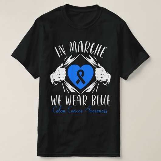 In March We Wear Blue T-Shirt Tシャツ (デザイン正面)