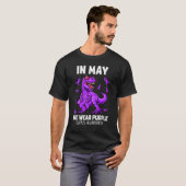 In May We Wear Purple rex Dinosaur Lupus Awareness Tシャツ (正面フル)