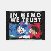 In Memo Ochoa We Trust Mexican Soccer フリースブランケット (正面(横))