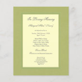 In Memoriam Remembrance Death Notice写真 チラシ (裏面)